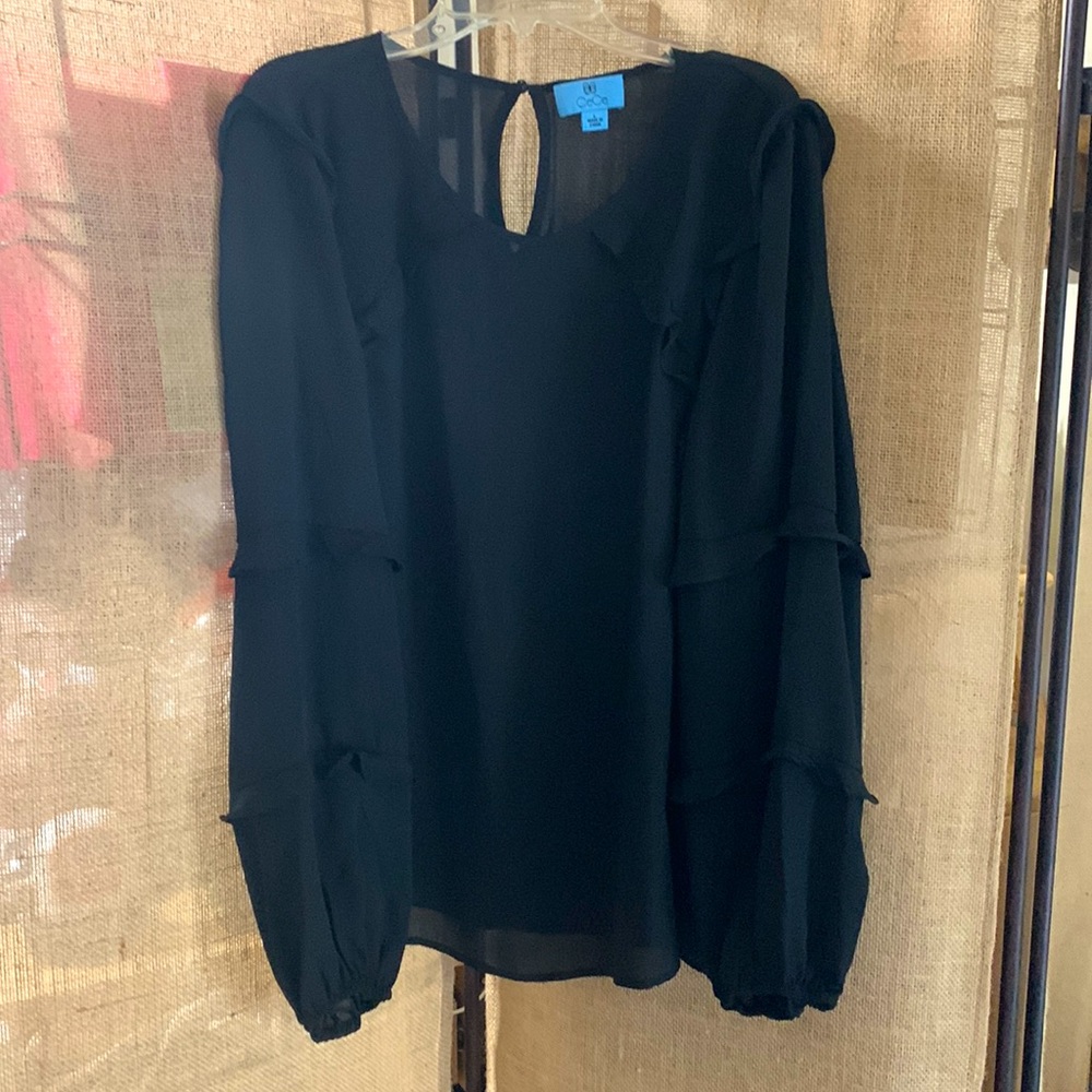 CeCe Black Blouse